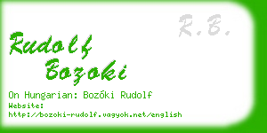 rudolf bozoki business card